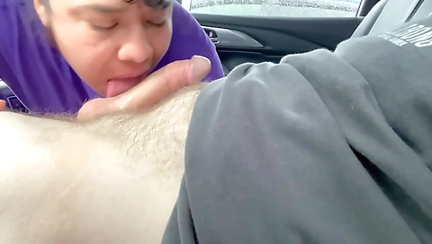 Hot interracial pov milf blowjob with a latina milf