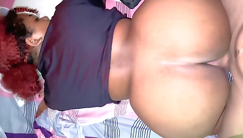 Big ass red head wants to get pounded doggy style and deepthroat