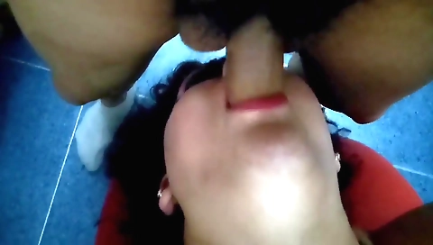 Latina brunette gets deepthroat pounded with her man