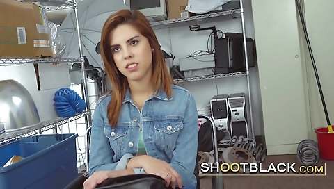 Red haired babe receives a hard fuck in the casting office