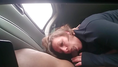 Blonde milf takes on the man with a deepthroat shot