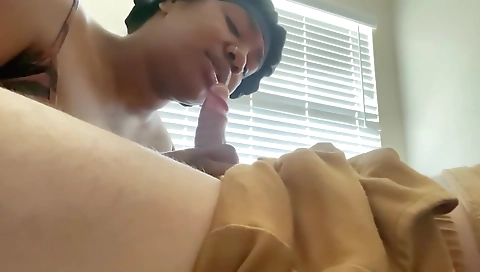 Ebony brunette ex with a large bbw dildo in her hole