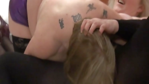 Hot blonde milf and her friend enjoy each other's cock