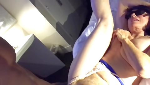 Big booty mature chick fucked by a hard stepbrother