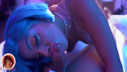 Black stepdaughter is getting her asshole deep throated