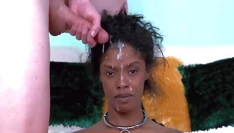 Red haired fucker fucks ebony chick in black clothes