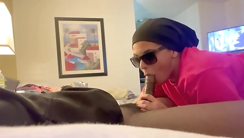 Milf with big tits and a thick ass gets her mouth filled with sperm