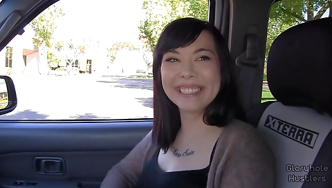 Amateur brunette with a big cock is going to swallow cum