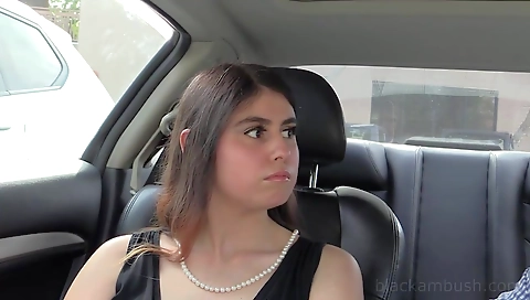 A black dude is fucking a hot brunette babe in a casting