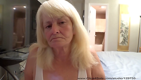 Mature granny with long hair and hairy bush fucked