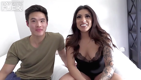 Black and red-haired sex in a homemade interracial clip