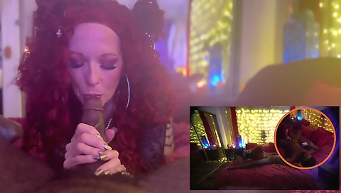 Amateur redhead with hairy breasts cums in her cunny