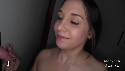 Her pussy got so wet from sucking all those cocks (Requested)