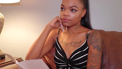 Crazy teen blonde with sexy tattoos getting her pussies fucked in the shower