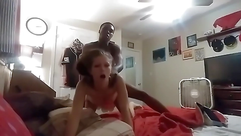 Brunette amateur enjoys deepthroat and cunnilingus