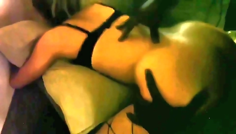 Brunette gets black cock and a creampie in stockings