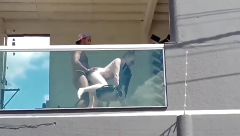 Blonde with a tattooed pussy and a big cock 090009