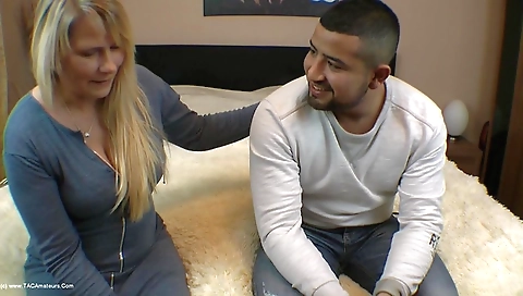 Mature milf in stockings is fucked hard by stepson