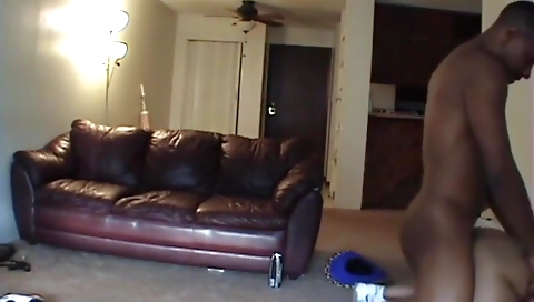 Blonde and big cock brunette amateur threesome in webcam