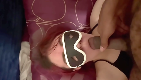 Brunette stepsis gets fucked in hardcore deepthroat and blowjob