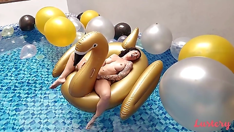 A teen with a nice tattoo and a huge ass is fucked