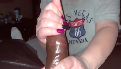 Amateur mature with a big cock gets her pussy fucked